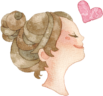 幸せに満ちた女性の横顔